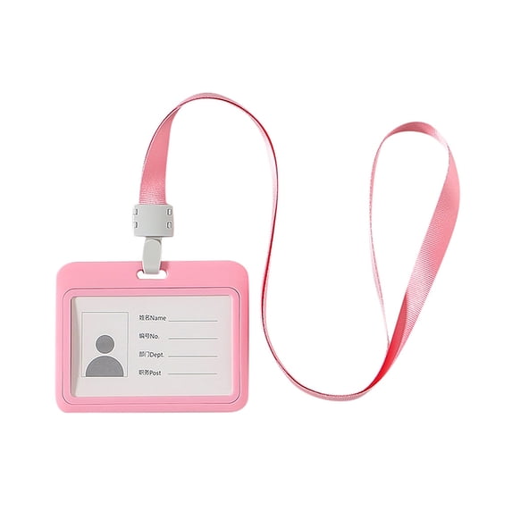 WWG Double Sided Clear Card Protector Case 2-Pack with Lanyard 10.8x11.4cm/4.25x4.49in Vaccination Card Holder Badge Reel Compatible for Work ID Health Document
