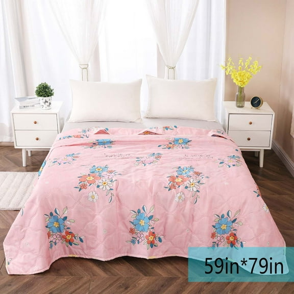 PpgejGEK Double-Sided Cooling Blanket 59x78.6in Cool Fiber Summer Quilt with Breathable Fabric for Hot Night Sleep Travel Sofa Car 7 Colors Available 150x200cm