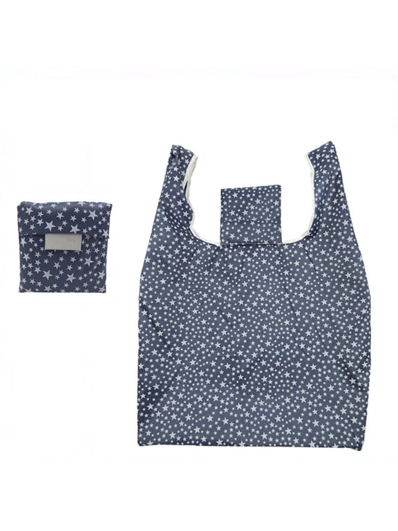 Eco Friendly Foldable Square Tote Waterproof Oxford Shopping Bag with Reinforced Handles for Groceries Travel and Beach 40 Liter Capacity 37x35x8 cm