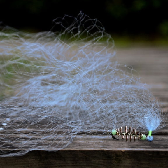 WWG Fishing Tools Fishing Accessories Fishing Net Cast Net Trap Mesh Nylon 3 Layer Multi Size No Hook Fishing Tool for River Lake Pond 23.6 Inch Length