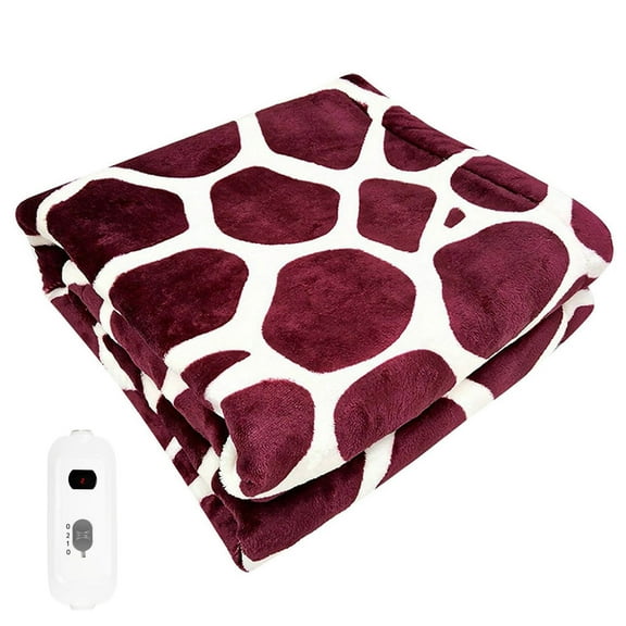 WWG Flannel Heated Electric Blanket, 220V Safety Auto Shut Off, Dual Temperature Control, Soft Warming Throw for Winter, 3 Sizes (45x45cm, 80x60cm, 150x80cm)