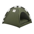 thumbnail image 1 of WWG Foldable Pet Tent Portable Indoor Outdoor Breathable Mesh Travel Cage for Dogs Cats Small Animals with Removable Cushion Solid Color, 1 of 5