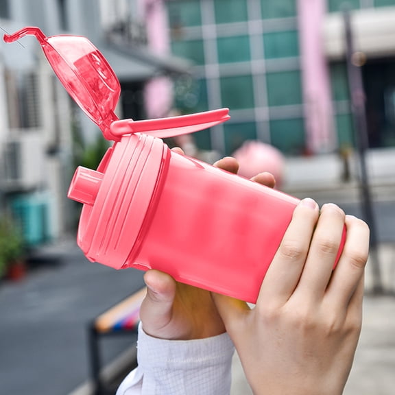 WWG Food Grade 700ml Shaker Bottle with Built-In Mixer Ball High Temperature Resistant Leak Proof Protein Blender Cup for Gym Travel 3.5x9.3 Inches