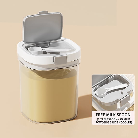 WWG Food-Grade Lightproof Milk Powder Storage Can with Airtight Lid Large Capacity Portable Dispenser for Baby Formula Coffee Tea