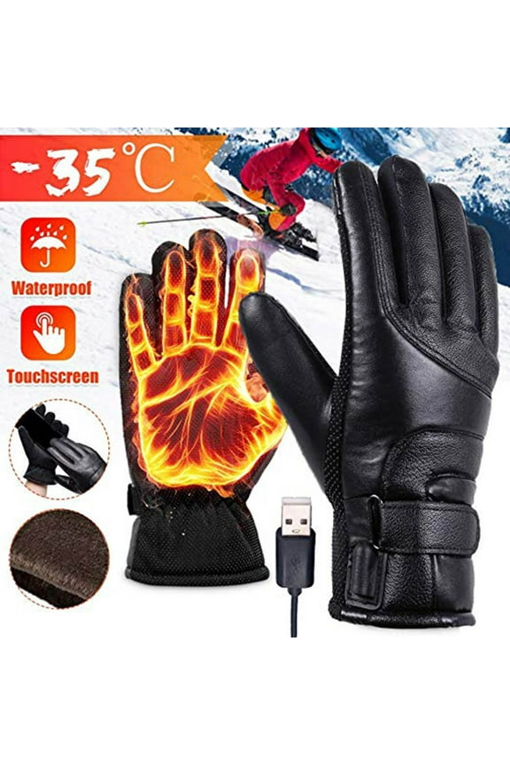 Heated Gloves for Men Women Battery Powered Touchscreen Compatible Windproof Winter Gloves for Skiing Camping Motorcycle