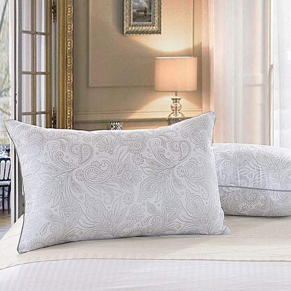 PpgejGEK Hotel Quality High Elasticity Cooling Pillow Insert for Back and Side Sleepers - 48x74 cm / 18.9x29.1 in Nylon Spandex Pillow, Breathable Support, White