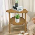 thumbnail image 1 of WWG Household Four Leaf Clover Rolling Sofa Side Table with Wheels 19.3x14.9 Inch Movable Snack Bedside Cart Small Coffee Table Storage Rack, 1 of 6