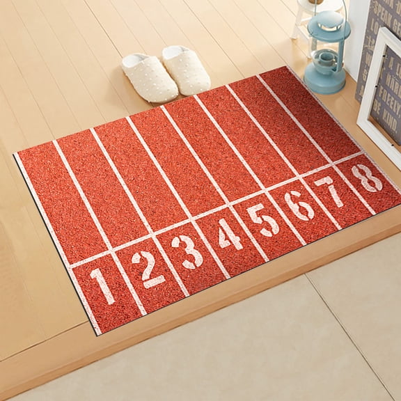 WWG Indoor Football Field Game Rug Sporty Carpet Living Room Coffee Table Mat 100x200cm 39.37x78.74in Non Slip Soft for Bedroom Kitchen Entrance Door Decor