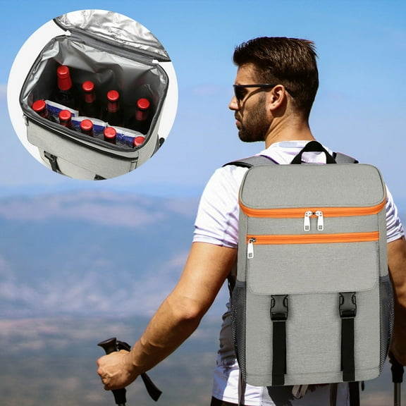 WWG Insulated Cooler Backpack 30 Cans Leak Proof Soft Cooler Bag with 20L Capacity for Picnic Camping Beach Hiking BBQ Travel 17.3x11.8x5.9in