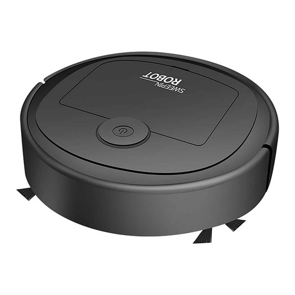 PpgejGEK Intelligent Floor Mopping Robot, Automatic 3 in 1 Sweeping Vacuum Scrubbing and Washing Machine for Hardwood Tile, Rechargeable with USB, 90 Min Runtime