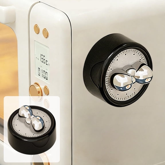 PpgejGEK Kitchen Timer for Cooking and Baking with Alarm Mechanical Metal Timer, No Battery Magnetic Countdown Clock for Oven, 8.3x8.3x7.5cm, 3.26x3.26x2.95in