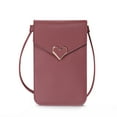thumbnail image 1 of WWG Mini Crossbody Phone Bag with Touchscreen Window, 6 Inch Synthetic Leather Wallet with Card Slots, Women's Casual Purse, 1 of 6