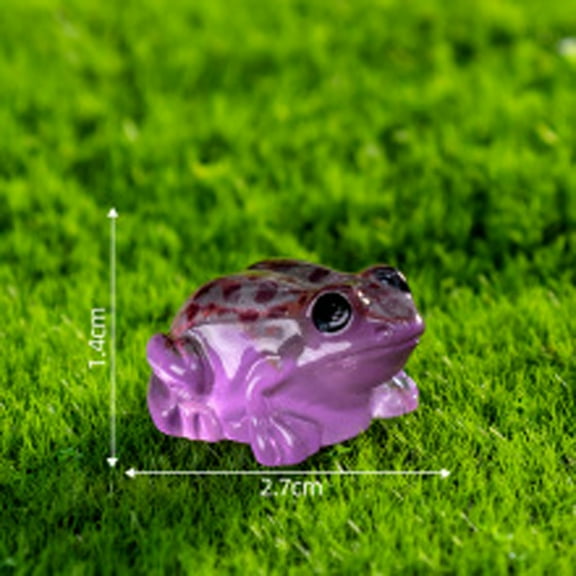 PpgejGEK Moss Night Light Small DIY Decoration, Glow in The Dark Resin Frog Toad Miniature Ornament for Garden Landscape Pots, Cute Home Desk Decor Accessory