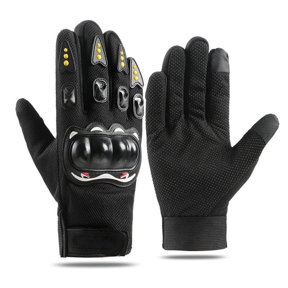 WWG Motorcycle Riding Gloves with Hard Shell Protection, Breathable Full-Finger Gloves for Cycling Sports, Joint Guard and Anti-Slip Palm