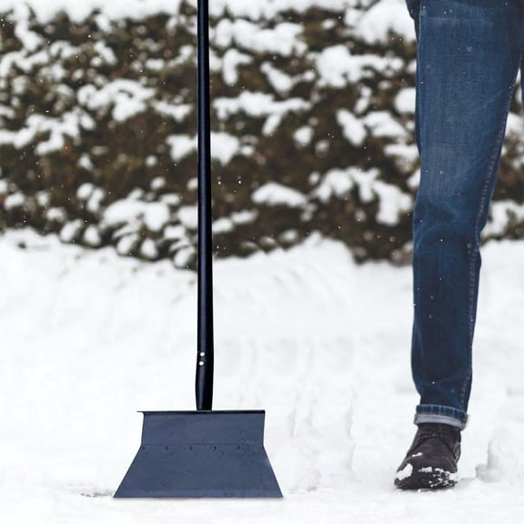 WWG Multi-Purpose Snow Shovel Ice Scraper Garden Cleaning Tool with Metal Blade for Winter Snow Removal Weeding Edging