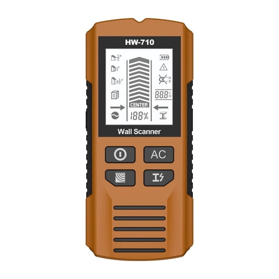 WWG Multifunction Handheld Wall Metal Detector for Drilling Detection of Wires Pipes Studs AC Live Wire Sensing LCD Display for Construction DIY