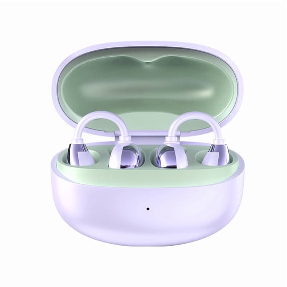 WWG Open-Ear Clip-On Bluetooth Headphones with Real-Time Translation, Spatial Sound Zero Latency Game Mode, 8-Hour Playtime Comfortable Fit for All-Day Use