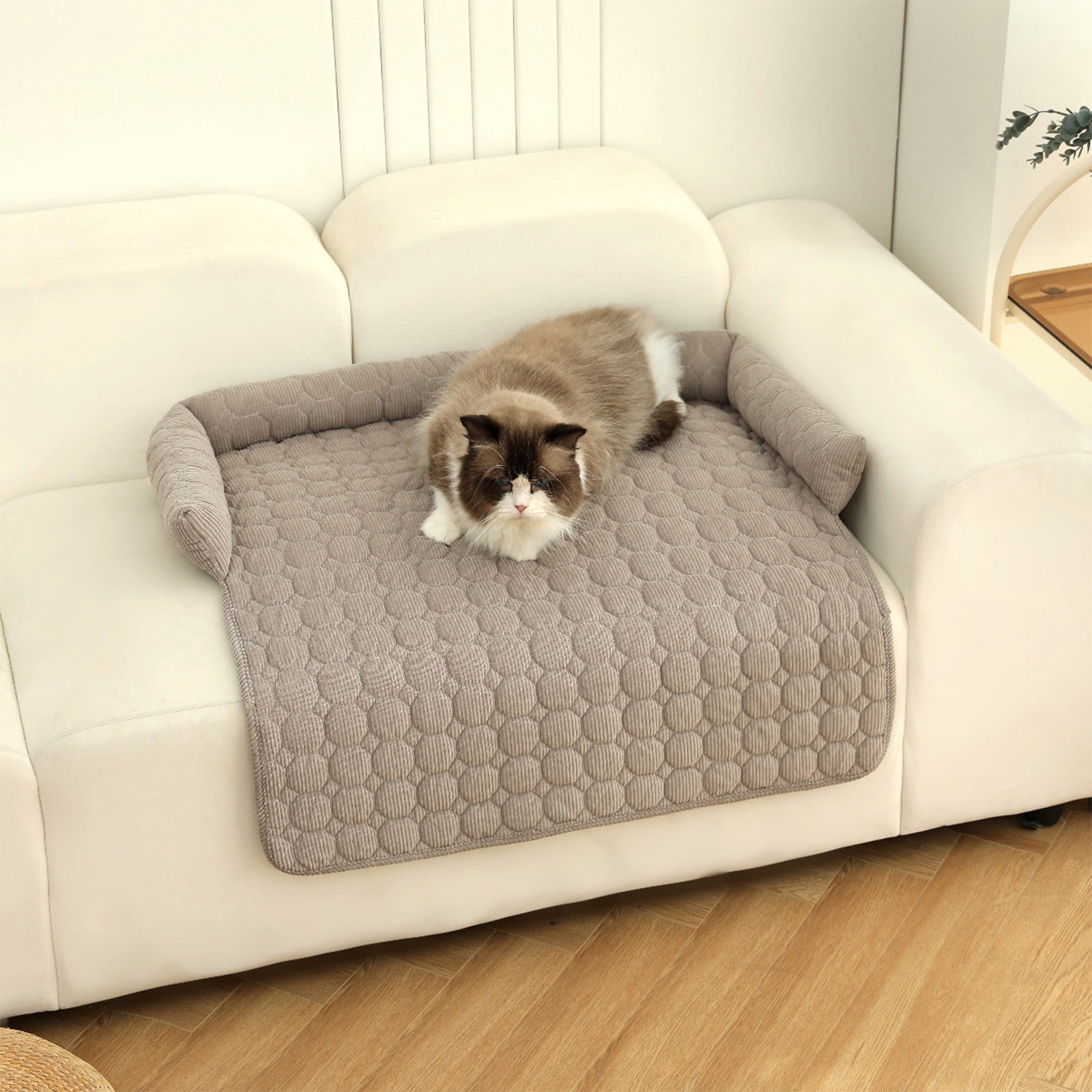 ufeghfjh Pet Sofa Cushion Bed Solid Color Plush Dog Cat Sleeping Nest 75x75cm/29.5x29.5in Washable Furniture Protector for Home Car Beige Khaki Gray Dark Gray Army Green