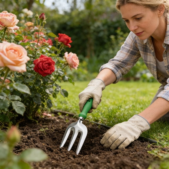 WWG Plastic-Handled Stainless Steel Garden Planting Trowel Tool, Outdoor Vegetable and Flower Planting Weeding Digging Tool, Household Pointed Shovel with Ergonomic Grip 10.43x3.35