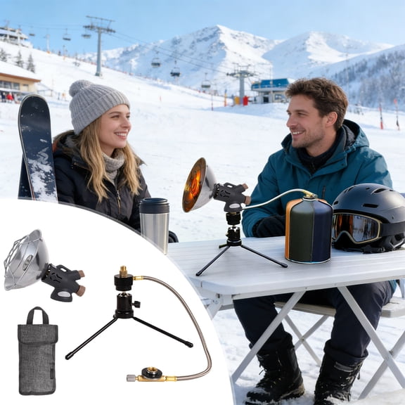 PpgejGEK Portable Gas Heater for Outdoor Camping Mini Sun Heating Stove with Desktop Swivel Stand Winter Fishing Tent Use Gas Can Not Included