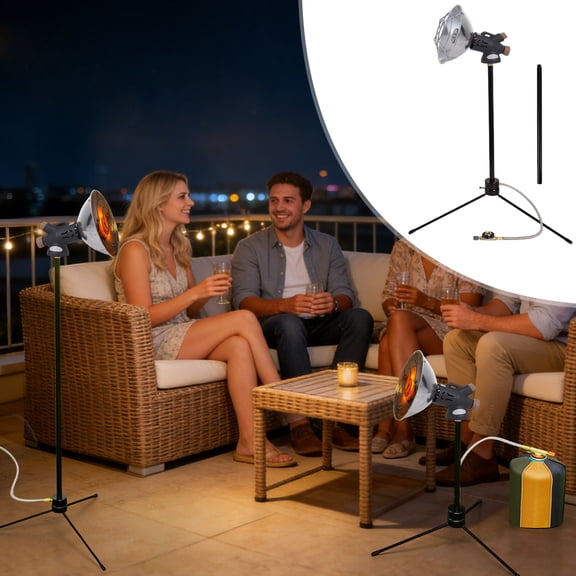 PpgejGEK Portable Gas Heater for Outdoor Camping Mini Sun Heating Stove with Vertical Assembly Stand Winter Fishing Tent Use Gas Can Not Included