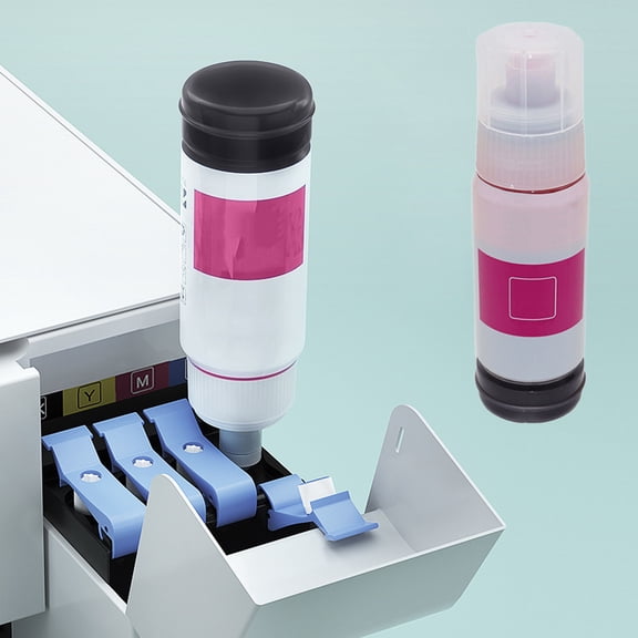 WWG Printer Ink Refill Bottle for Compatible Models, High Yield 70ml Each in 4 Colors (Cyan Magenta Yellow Black), Dye-Based for Inkjet Printers, 5.2 x 1.5 x 1.5 Inches