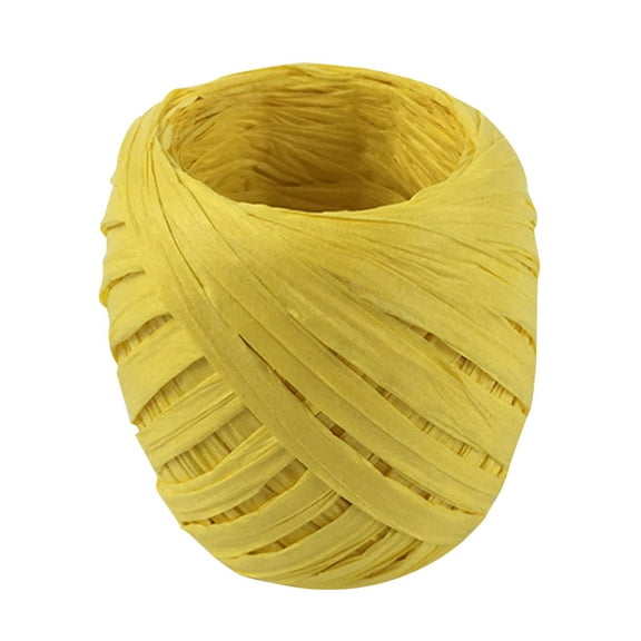 WWG Raffia String 20m Natural Paper Ribbon Roll Biodegradable for Gift Wrapping DIY Crafts Wedding Decor Birthday Party 1.2 Inch Width