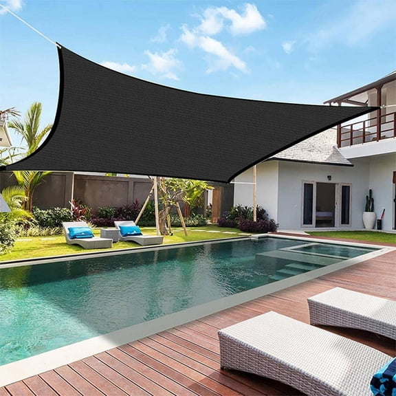 WWG Rectangle Sun Shade Sail UV Protection 95 Block HDPE Breathable Fabric with Corner Rings for Patio Garden Pergola 78.7x118.1 Inch