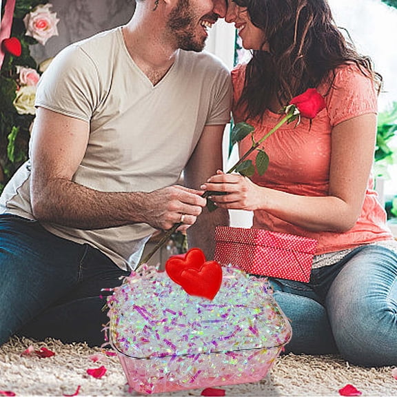 PpgejGEK Shimmering Golden Silk Raffia Grass | 100g Glittery Gift Wrapping Filling | Decorative Packaging for Baskets Boxes Crafts Protective Padding