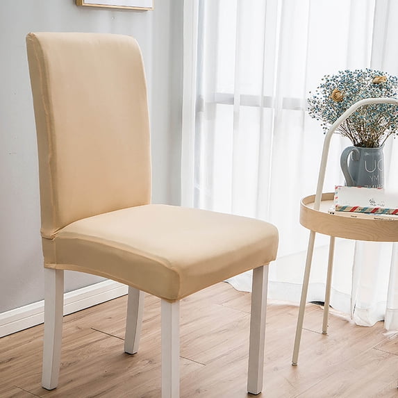 WWG Solid Color Stretch Velvet Dining Chair Cover Slipcover High Elastic Soft and Comfortable Seat Protector with Non Slip Grip Universal Fit