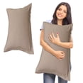 thumbnail image 1 of WWG Solid Color Washed Cotton Pillowcase, Large Size 48x74cm/18.9x29.1 Inches Single Bed Sheet, Soft Breathable Plain Pillow Cover for Bedroom, 1 Piece Pack, 1 of 6