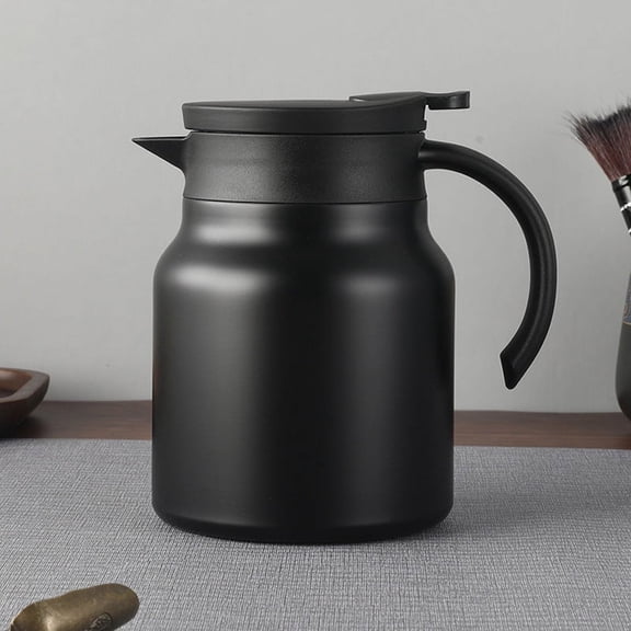 WWG Stainless Steel Double Wall Insulated Tea Pot with Built In Infuser Filter 800ml Leak Proof Portable for Hot and Cold Drinks