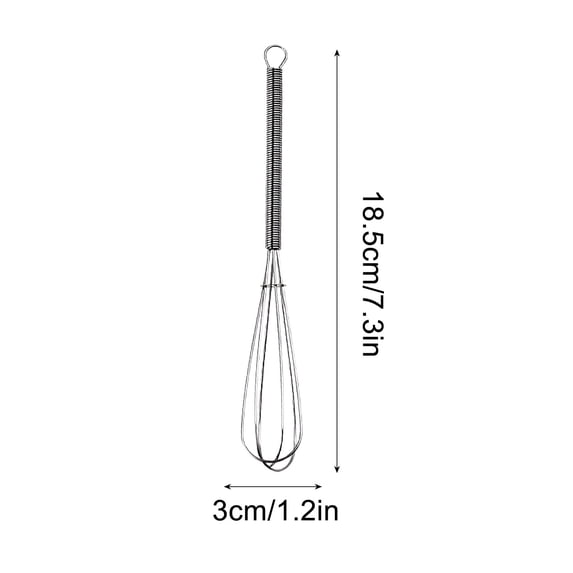 WWG Stainless Steel Egg Beater 8 Inch Manual Whisk Mixer Tool for Mixing Eggs Milk Batter Cooking Baking Kitchen Multifunctional