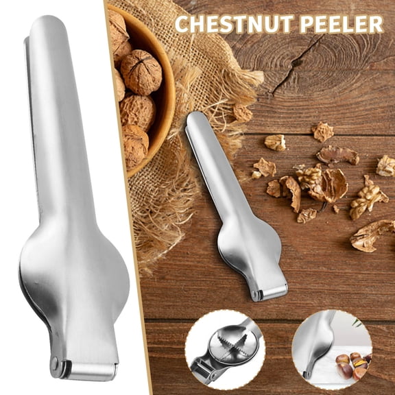 PpgejGEK Stainless Steel Nut Cracker Opener Peeler for Walnuts Chestnuts Hazelnuts 6.89in Lever Design Easy to Use Comfortable Grip Kitchen Gadget Tool