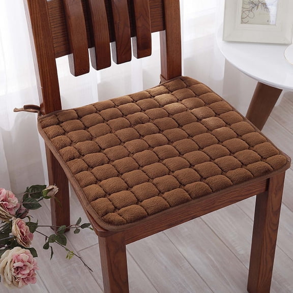 WWG Stool Cushion Barstool Cushions Stool Cushion Household Thin Dining Table Chair Pad All Season Non Slip with Tie Rope Solid Color 17.7 by 17.7 by 1.2 Inch