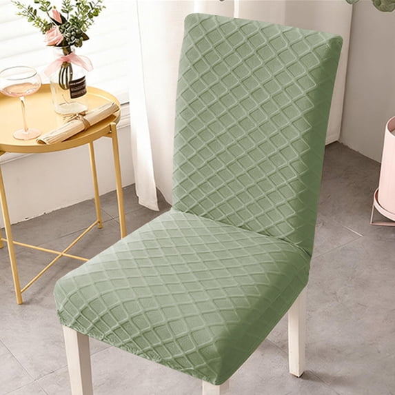 WWG Stretch Dining Chair Covers Slipcovers Full Set Seat and Back Protector for Kitchen Wedding Banquet Decor Nylon Spandex Washable White Wine Dark Gray Khaki Green One Size Fits
