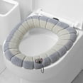 thumbnail image 1 of PpgejGEK Toliet Seat Cover Soft Toilet Seat Cover Heated Toilet Seat Cover Household Toilet Seat Thickened With Handle Winter Toilet Ring Washable Sets Wear Knitted Toilet Seat﻿, 1 of 6
