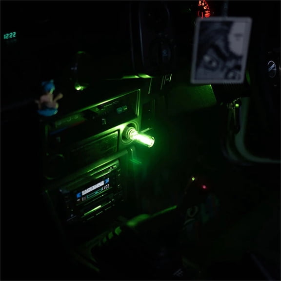 WWG USB LED Car Interior Mood Lamp Touch Control Dimming Glass Bottle Design Plug in Night Light for Automotive Bedroom 2.4 x 0.8 Inch