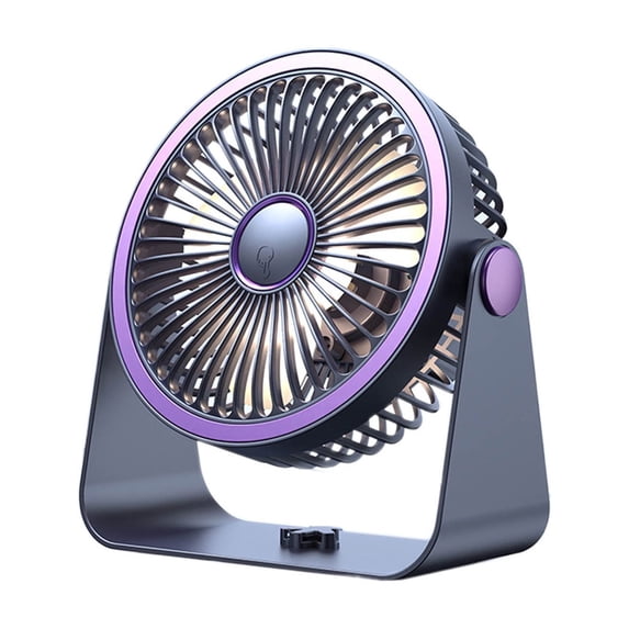 WWG USB Rechargeable Air Circulation Fan with Night Light Aromatherapy Box 5 Speed Modes Portable Desktop Wall Mounted for Dormitory Office Bedroom