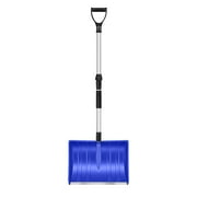 WWG Winter Telescopic Snow Shovel 47 Inch Extended Aluminum Alloy Portable Car Ice Scraper Emergency Tool for Windshield Driveway Snow Removal