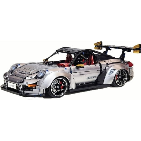 Pr 911 Speed Champions Sports Car Building Blocks Toy,1:8 Scale Electroplating Appearance Racing Model Toy,Collectible Supercar Set Building Kit for Adults and Teens(3389 PCS), White
