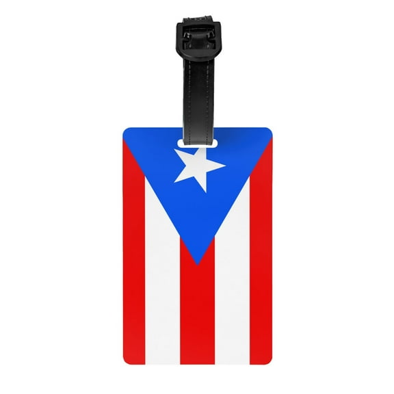 Pr Puerto Rico-Flag Luggage Tag Pvc Identifier Card Holder Label Travel Bag Tag