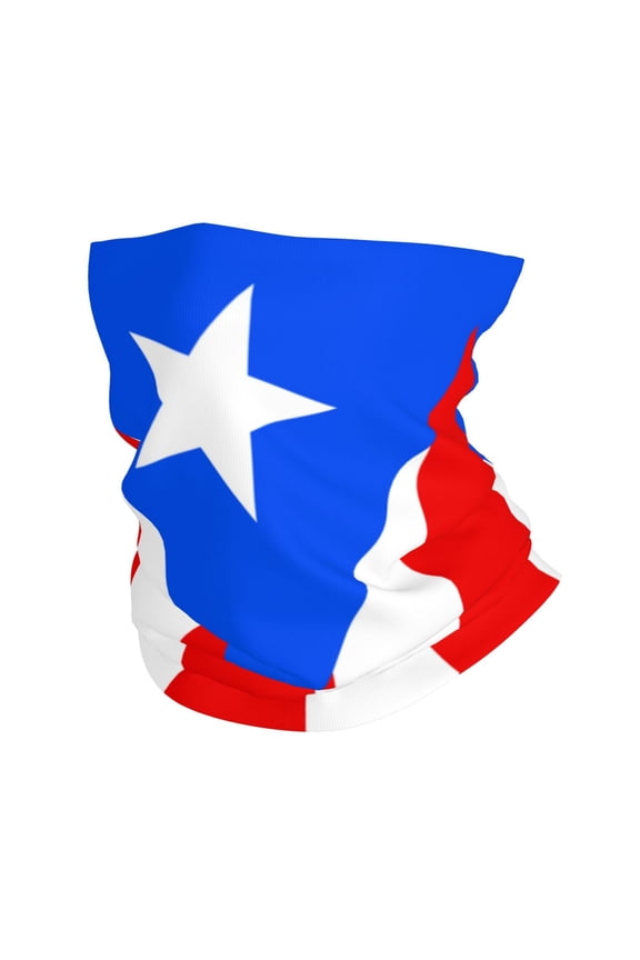 Pr Puerto Rico Flagneck Gaiter Elastic Balaclavas Face Mask Versatile Bandana For Men Women