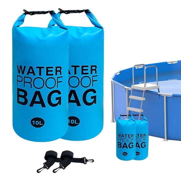 Prnoia Step Weights for Above Ground Pools, Waterproof Sand Bags for Pool Steps 10Lx2PCS Blue