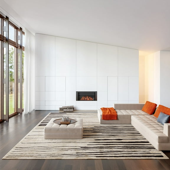 Rugs USA Eufemia Contemporary Abstract Area Rug, 2' x 3', Eufemia Beige