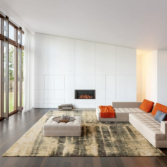 Rugs USA Eulalie Contemporary Abstract Area Rug, 2' x 3', Eulalie Green