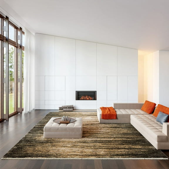 Rugs USA Fiadh Abstract Fringe Area Rug, 5' x 7' 10", Fiadh Green