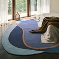 thumbnail image 1 of Rugs USA Greenwich Abstract Wool Area Rug, 5' x 8', Shaped, Greenwich Blue Multicolor, 1 of 9