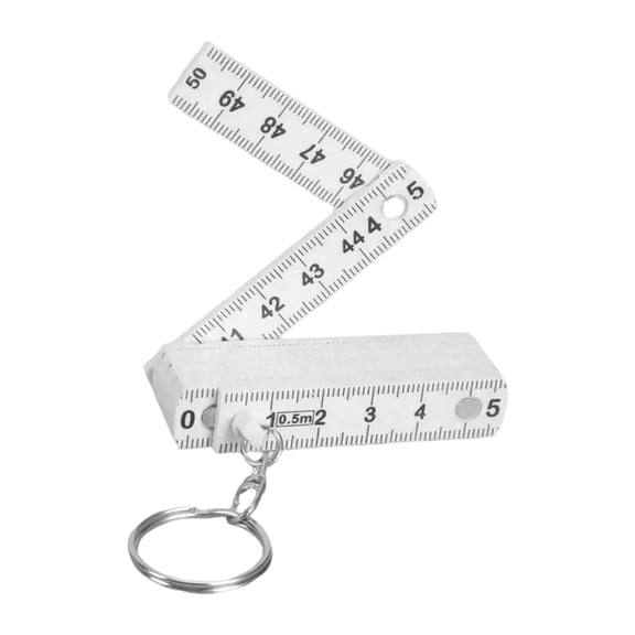 Stable 0.5m Foldable Ruler Keychain With Clear Metric Scale Engineers' Foldable Ruler For Professional And Casual Users