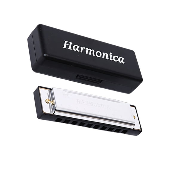 Practical 10 Hole Diatonic Harmonica with Metal Cover Plates and ABS Frame Delivers Rich Sound Perfect for